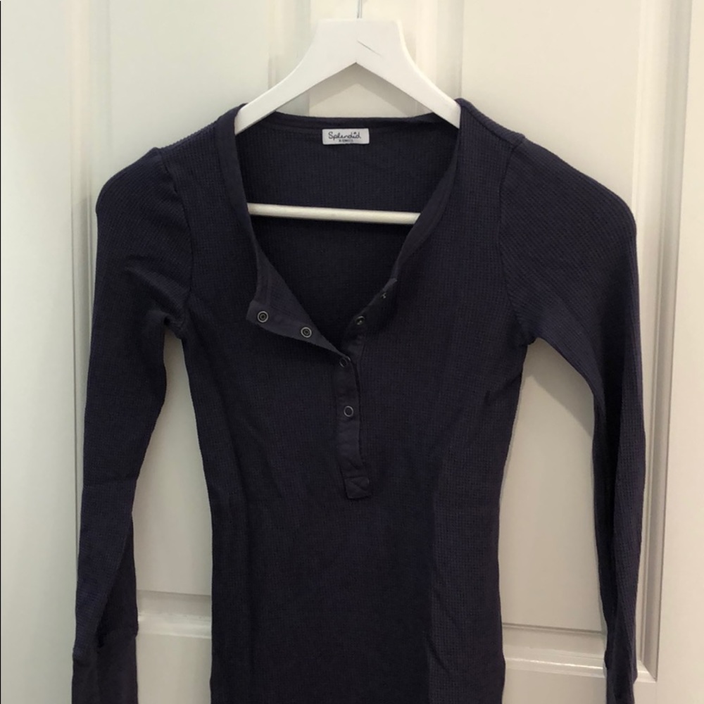 Splendid Purple XS button up tight long sleeve